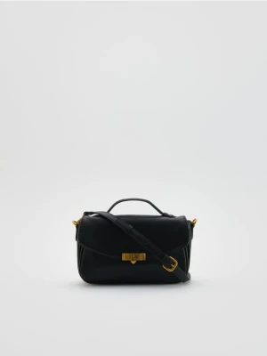 Reserved - Torebka z ozdobnym zapięciem - czarny