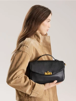 Reserved - Torebka z ozdobnym zapięciem - czarny