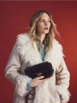 Reserved - Torebka ze sztucznego futerka - brązowy