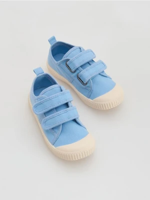 Reserved - Trampki na rzepy barefoot - jasnoniebieski