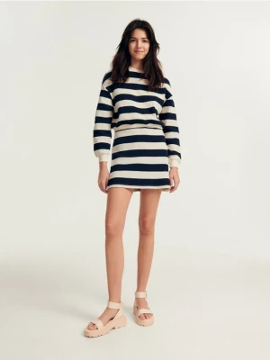 Reserved - Trapezowa spódnica - granatowy