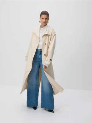 Reserved - Trencz z bawełną - beżowy