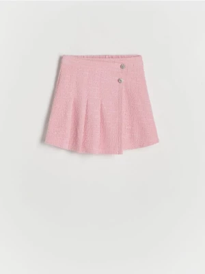 Reserved - Tweedowa spódnica - różowy