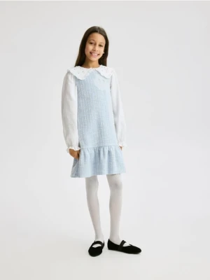 Reserved - Tweedowa sukienka - jasnoniebieski