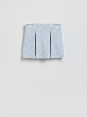 Reserved - Tweedowe spódnico-szorty - jasnoniebieski