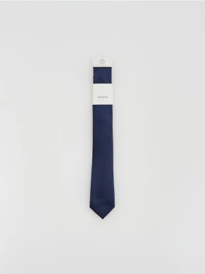 Reserved - Wąski krawat - granatowy