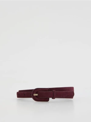 Reserved - Wąski pasek do talii - bordowy