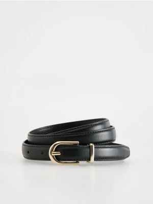 Zdjęcie produktu Reserved - Wąski pasek z klamrą - czarny