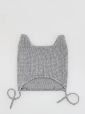 Reserved - Wełniana czapka - jasnoszary