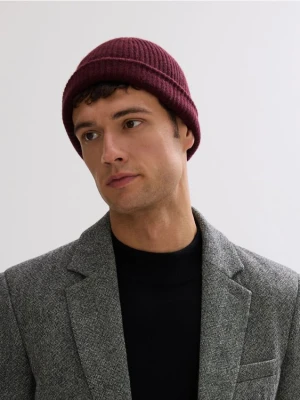 Reserved - Wełniana czapka z kaszmirem - burgundowy