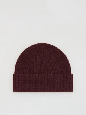 Reserved - Wełniana czapka z kaszmirem - burgundowy