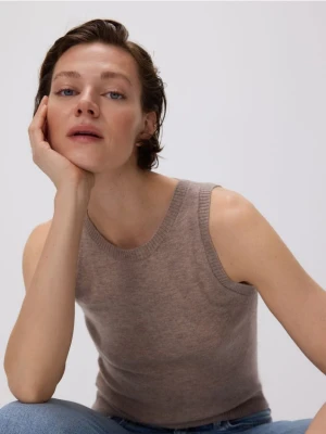 Reserved - Wełniana kamizelka - brązowy