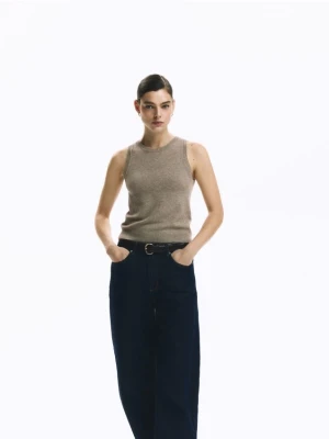 Reserved - Wełniana kamizelka - brązowy