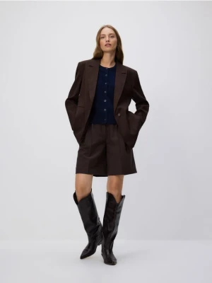 Reserved - Wełniana kamizelka - granatowy