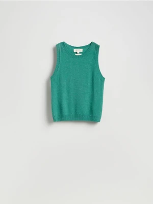 Reserved - Wełniana kamizelka - zielony