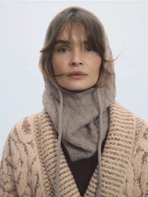 Reserved - Wełniana kominiarka - beżowy