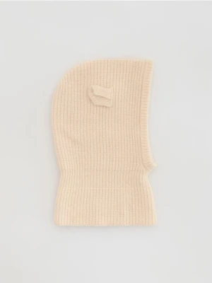 Reserved - Wełniana kominiarka - kremowy