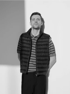 Reserved - Wełniana koszulka polo - brązowy