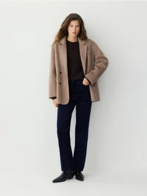 Reserved - Wełniana marynarka handmade - beżowy