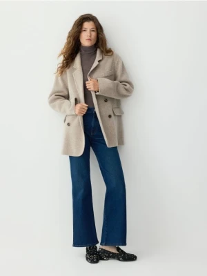 Reserved - Wełniana marynarka handmade - jasnoszary