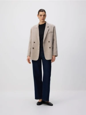 Reserved - Wełniana marynarka handmade - jasnoszary