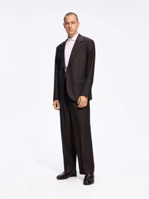 Reserved - Wełniana marynarka slim fit - brązowy