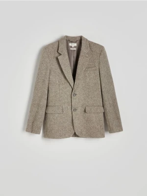 Reserved - Wełniana marynarka slim fit - wielobarwny