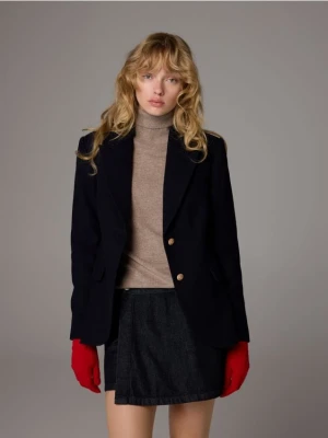 Reserved - Wełniane rękawiczki z dodatkiem kaszmiru - czerwony