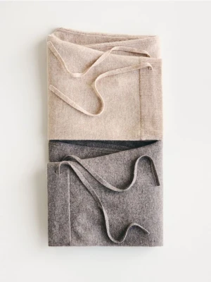 Reserved - Wełniane spodnie z dodatkiem kaszmiru - brązowy