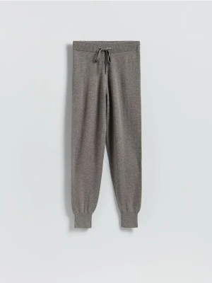 Reserved - Wełniane spodnie z dodatkiem kaszmiru - brązowy