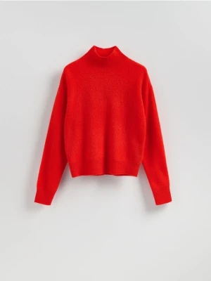 Reserved - Wełniany golf z dodatkiem kaszmiru - pomarańczowy