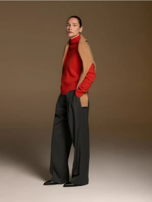 Reserved - Wełniany golf z dodatkiem kaszmiru - pomarańczowy