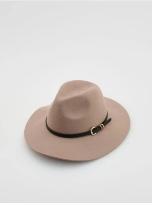 Reserved - Wełniany kapelusz - kremowy