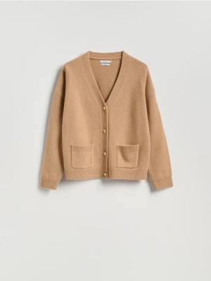 Zdjęcie produktu Reserved - Wełniany kardigan - brązowy