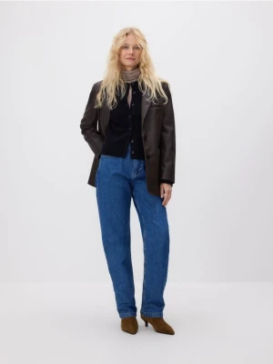 Reserved - Wełniany kardigan - czarny