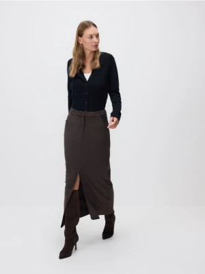 Reserved - Wełniany kardigan - czarny