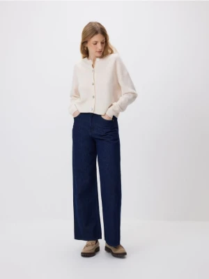 Reserved - Wełniany kardigan - kremowy