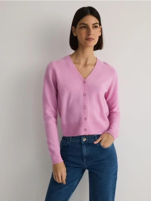 Zdjęcie produktu Reserved - Wełniany kardigan - różowy