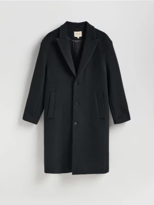 Reserved - Wełniany płaszcz - czarny