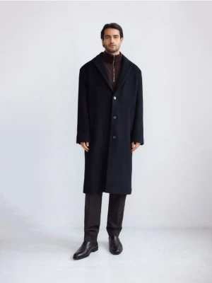 Reserved - Wełniany płaszcz - czarny