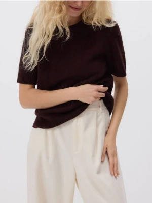 Reserved - Wełniany sweter - ciemnobrązowy