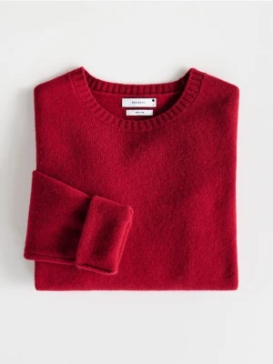 Reserved - Wełniany sweter - czerwony