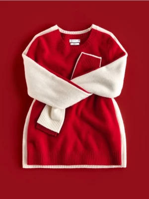 Reserved - Wełniany sweter - czerwony