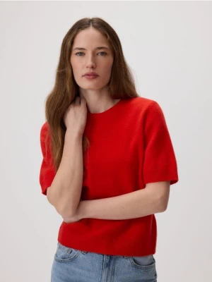 Reserved - Wełniany sweter - czerwony