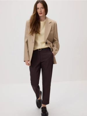 Reserved - Wełniany sweter - jasnożółty