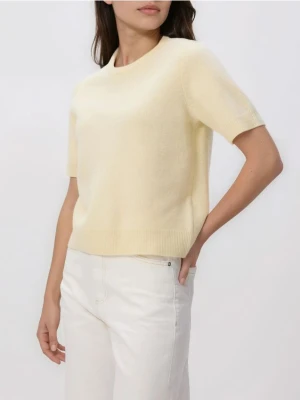 Reserved - Wełniany sweter - jasnożółty