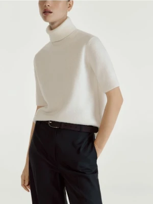 Reserved - Wełniany sweter - kremowy