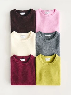 Reserved - Wełniany sweter - kremowy