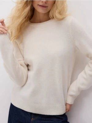 Reserved - Wełniany sweter - kremowy