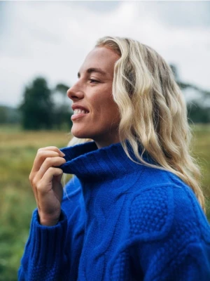 Reserved - Wełniany sweter - niebieski